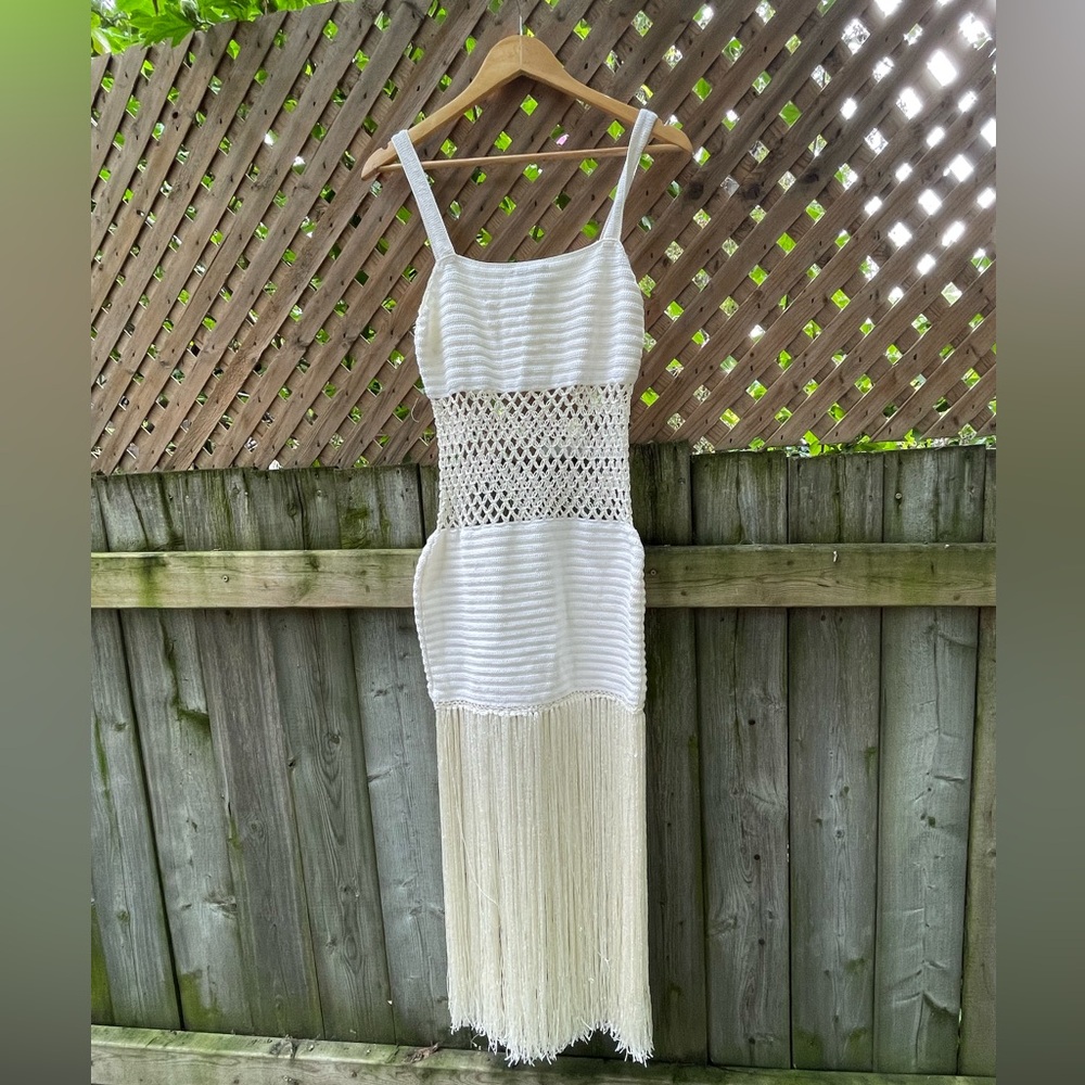 My Beachy Side x REVOLVE Crochet Fringe Hem Midi Dress🏖️